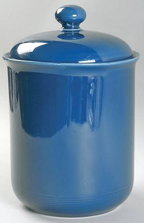 Solid Color Dark Blue Large Canister & Lid