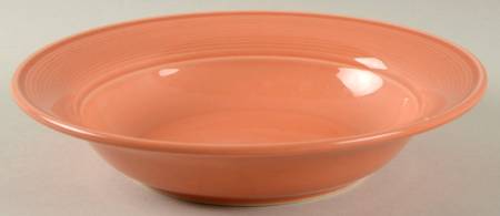 Solid Color Dark Peach Rim Soup Bowl