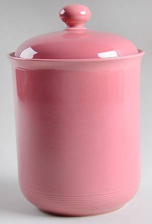 Solid Color Dark Rose Large Canister & Lid