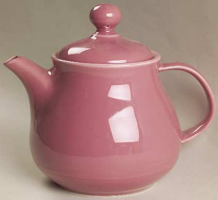 Solid Color Dark Rose Teapot & Lid