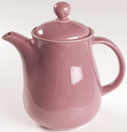 Solid Color Dark Rose Coffee Pot & Lid