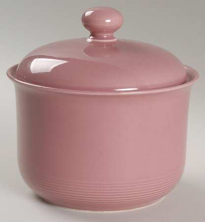 Solid Color Dark Rose Small Canister & Lid