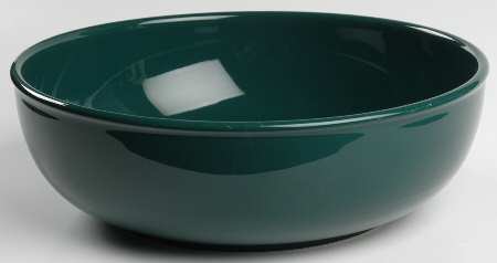 Solid Color Evergreen Round Shallow Bowl