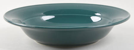 Solid Color Forest Green Rim Soup Bowl