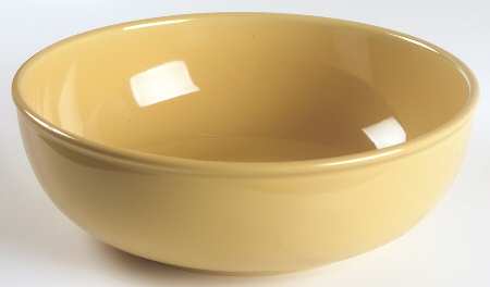 Solid Color Honey Round Shallow Bowl
