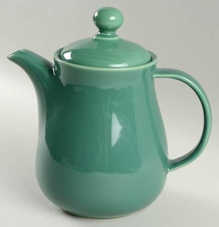 Solid Color Jade Coffee Pot & Lid