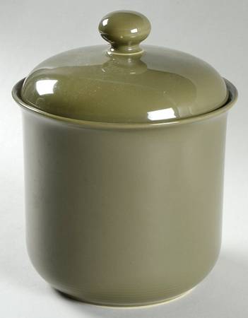 Solid Color Khaki Medium Canister & Lid