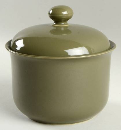 Solid Color Khaki Small Canister & Lid