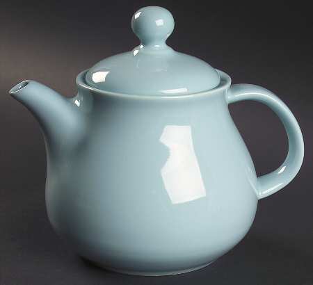 Solid Color Light Aqua Teapot & Lid