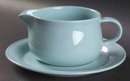 Solid Color Light Aqua Gravy Boat & Underplate