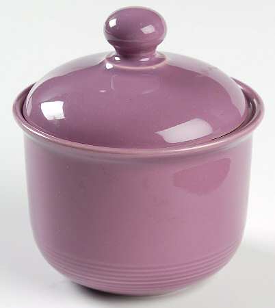 Solid Color Lilac Sugar Bowl & Lid