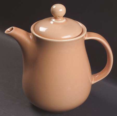 Solid Color Light Peach Coffee Pot & Lid