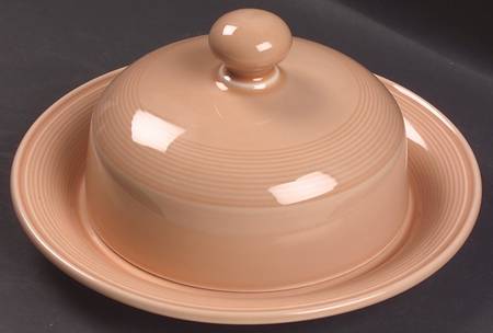 Solid Color Light Peach Round Covered Butter