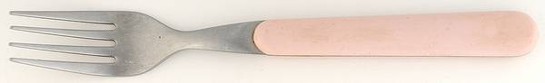 Solid Color Light Rose Dinner Fork (7 1/2" or Larger)