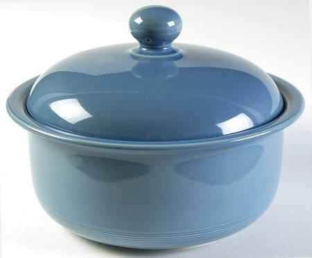Solid Color Light Blue 2 Qt Round Covered Casserole