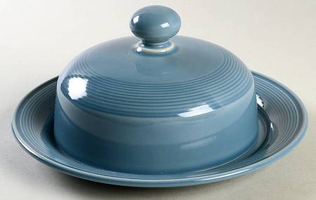 Solid Color Light Blue Round Covered Butter