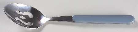 Solid Color Light Blue Pierced Tablespoon (Serving Spoon)