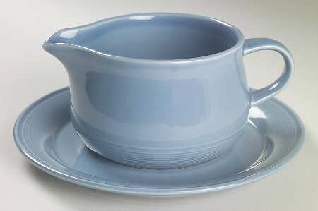Solid Color Light Blue Gravy Boat & Underplate