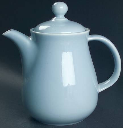 Solid Color Powder Blue Coffee Pot & Lid