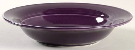Solid Color Plum Rim Soup Bowl