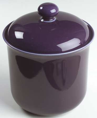 Solid Color Plum Medium Canister & Lid