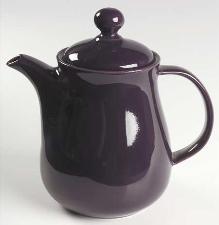 Solid Color Plum Coffee Pot & Lid