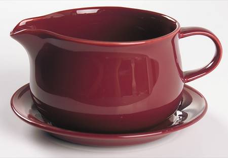 Solid Color Raspberry Gravy Boat & Underplate