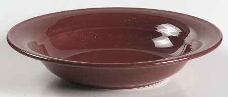 Solid Color Raspberry Rim Soup Bowl