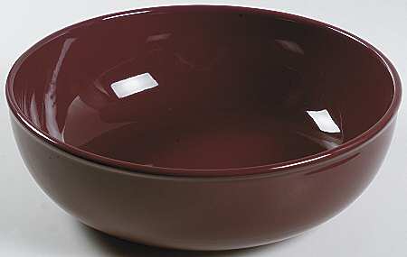 Solid Color Raspberry Round Shallow Bowl