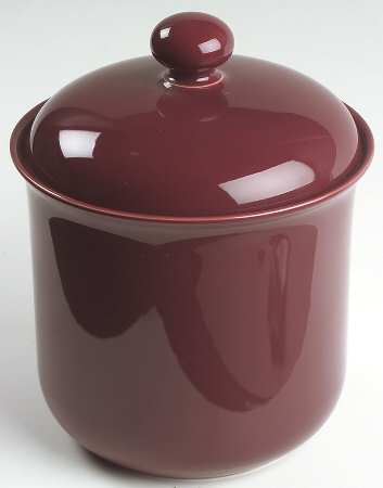 Solid Color Raspberry Medium Canister & Lid