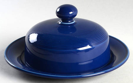 Solid Color Sapphire Round Covered Butter