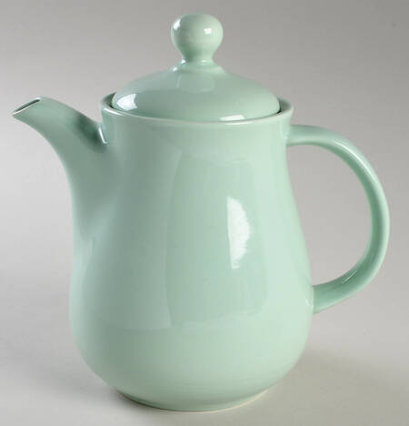 Solid Color Seafoam Green Coffee Pot & Lid