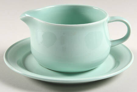 Solid Color Seafoam Green Gravy Boat & Underplate