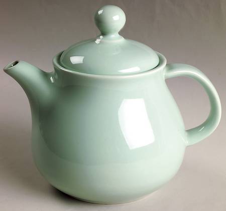 Solid Color Seafoam Green Teapot & Lid