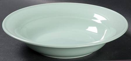 Solid Color Seafoam Green Rim Soup Bowl