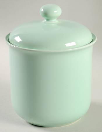 Solid Color Seafoam Green Large Canister & Lid