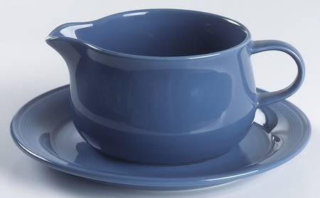 Solid Color Sky Blue Gravy Boat & Underplate