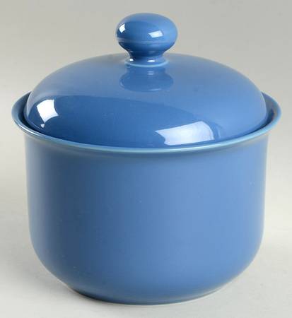 Solid Color Sky Blue Small Canister & Lid