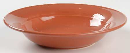 Solid Color Terra Cotta Rim Soup Bowl