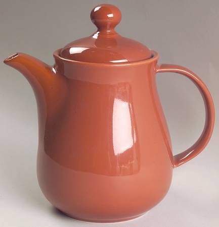 Solid Color Terra Cotta Coffee Pot & Lid