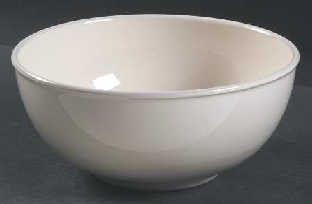 Solid Color Vanilla 8" Salad Serving Bowl