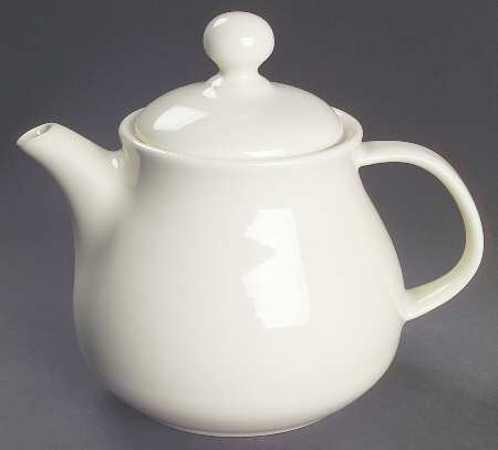 Solid Color Vanilla Teapot & Lid