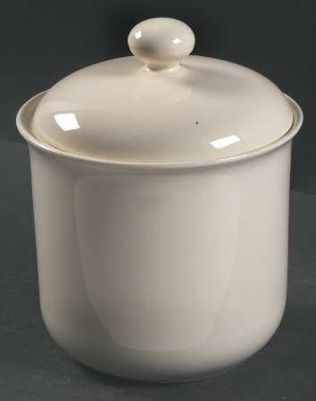 Solid Color Vanilla Medium Canister & Lid