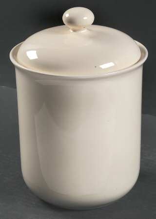 Solid Color Vanilla Large Canister & Lid