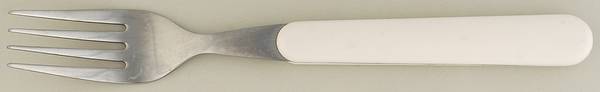 Solid Color Vanilla Dinner Fork (7 1/2" or Larger)