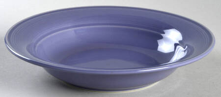 Solid Color Violet Rim Soup Bowl