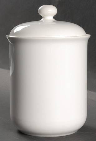 Solid Color White Medium Canister & Lid