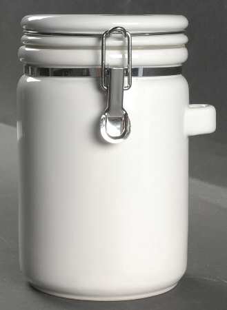Solid Color White Large Canister & Lid