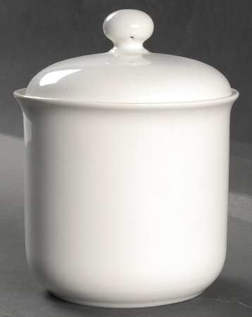 Solid Color White Medium Canister & Lid
