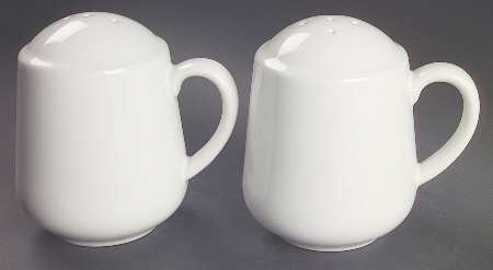 Solid Color White Stove Top Salt & Pepper Set